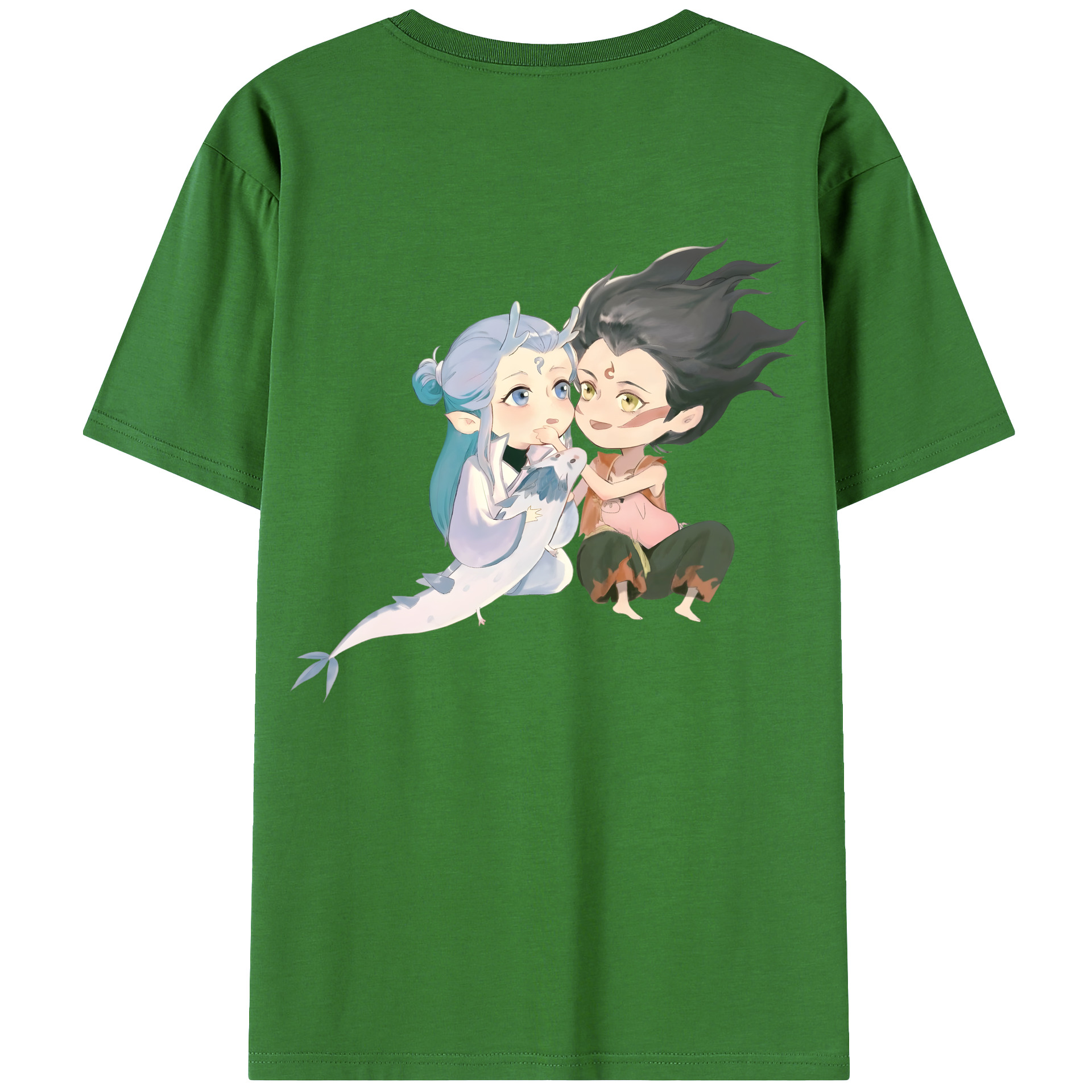 （画像用） Ne Zha 2 ナタ 魔童の大暴れ レディース半袖Tシャツ(バックプリント)